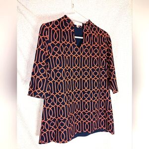 Jude Connally Navy & orange tunic